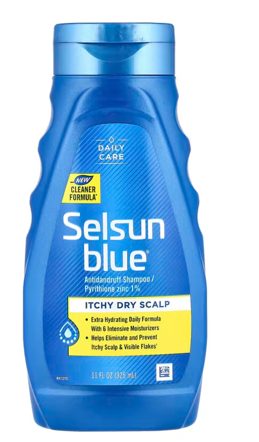 Selsun Blue Anti-Dandruff Shampoo Itchy Dry Scalp 11 fl oz (325 ml)