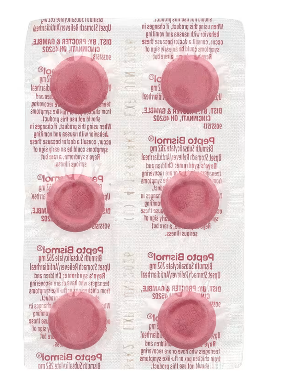 Pepto Bismol, Chewables, Cherry, 30 Chewable Tablets