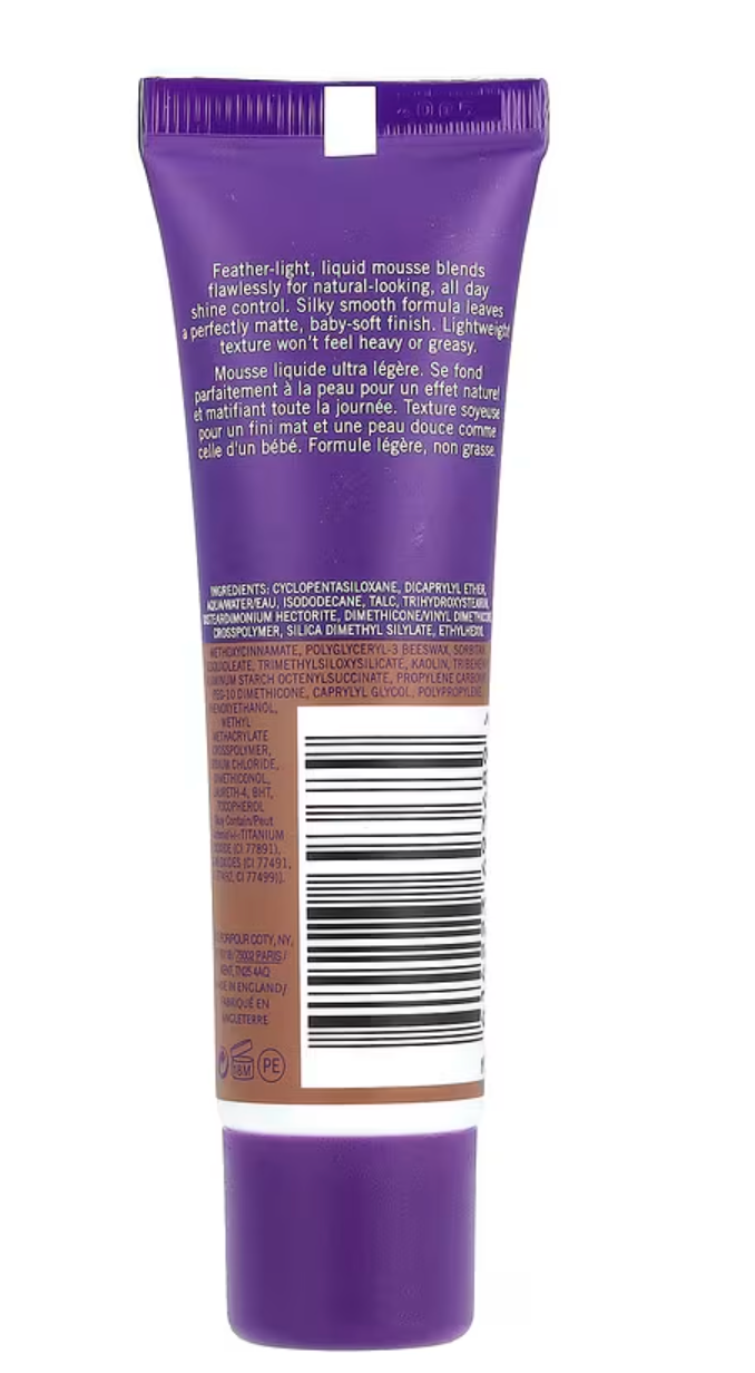 Rimmel London, Stay Matte, Full Coverage Mattifying Foundation, 504 Deep Mocha, 1 fl oz (30 ml)