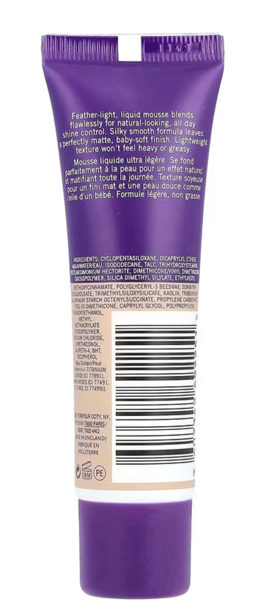 Rimmel London, Stay Matte, Full Coverage Mattifying Foundation, 101 Porcelain Ivory, 1 fl oz (30 ml)