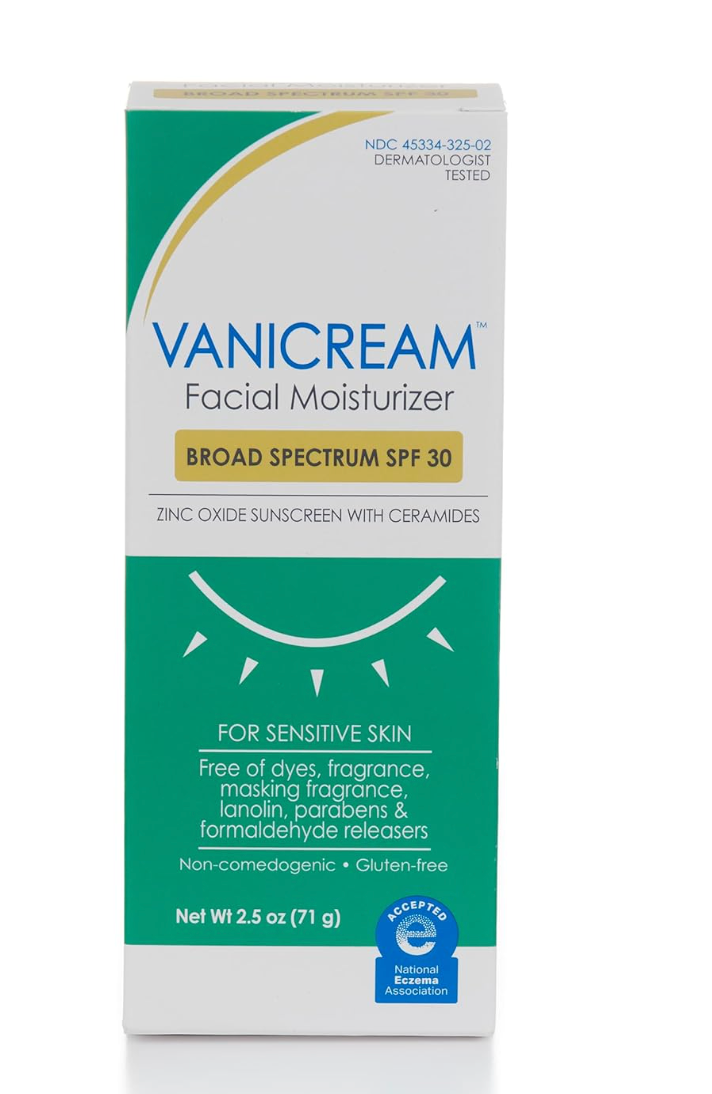 Vanicream Facial Moisturizer with SPF 30 - Mineral Sunscreen - 2.5fl oz