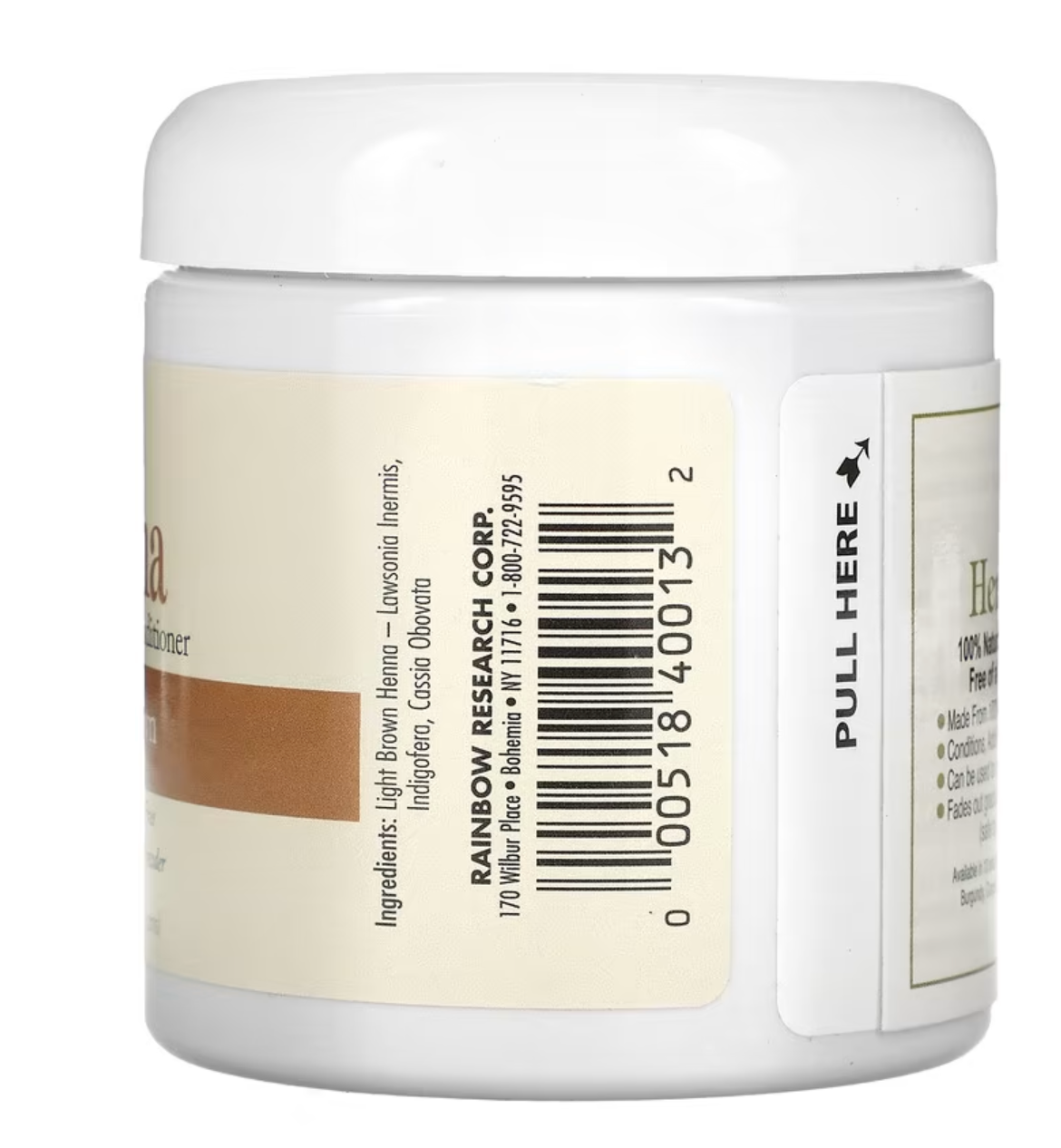 Rainbow Research, Henna, Hair Color and Conditioner, Light Brown, 4 oz (113 g)