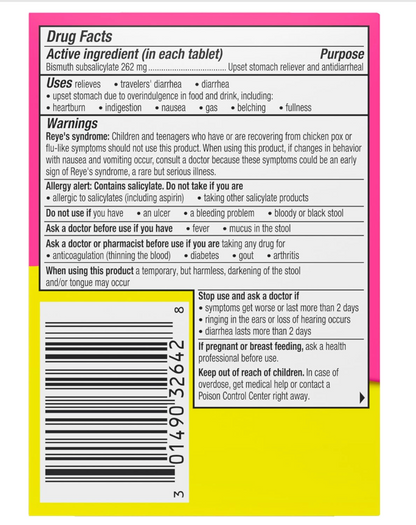Pepto-Bismol Chewable Tablets 48 Count