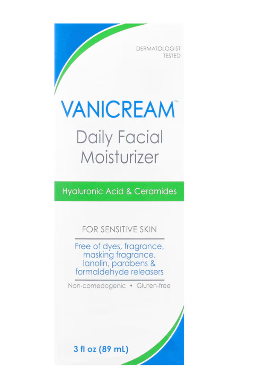 Vanicream Daily Facial Moisturizer with Hyaluronic Acid And Ceramides 3oz / 89ml